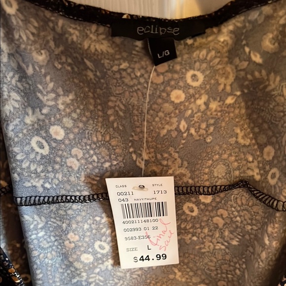 NWT Eclipse Floral Cutout Dress with Spaghetti Straps - Picture 4 of 5